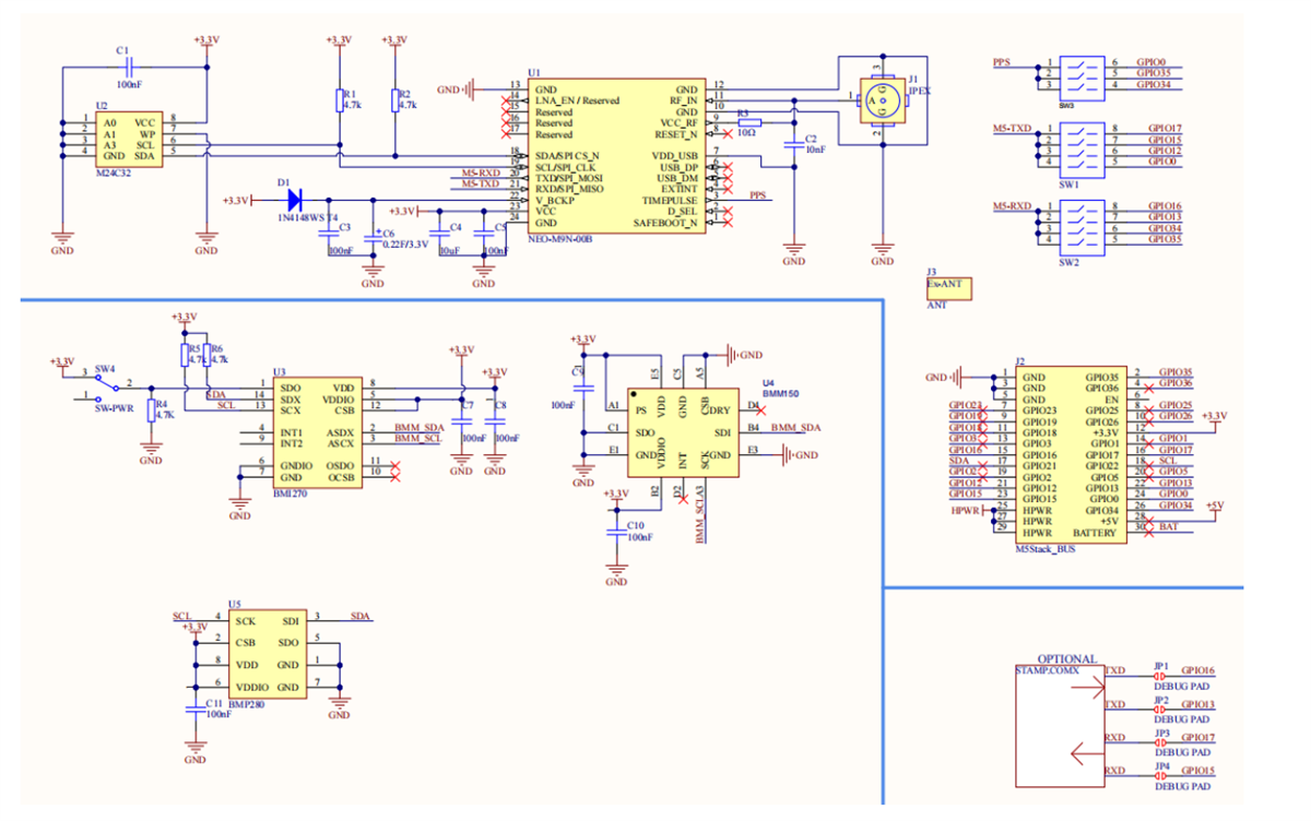 Schematic - M5Stack M135 GNSS Module